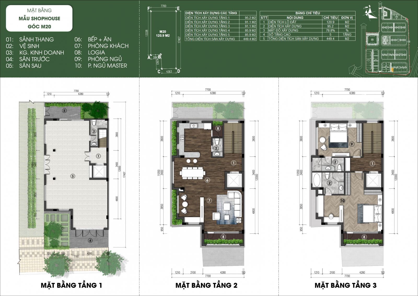 thiết kế căn shophouse green little town