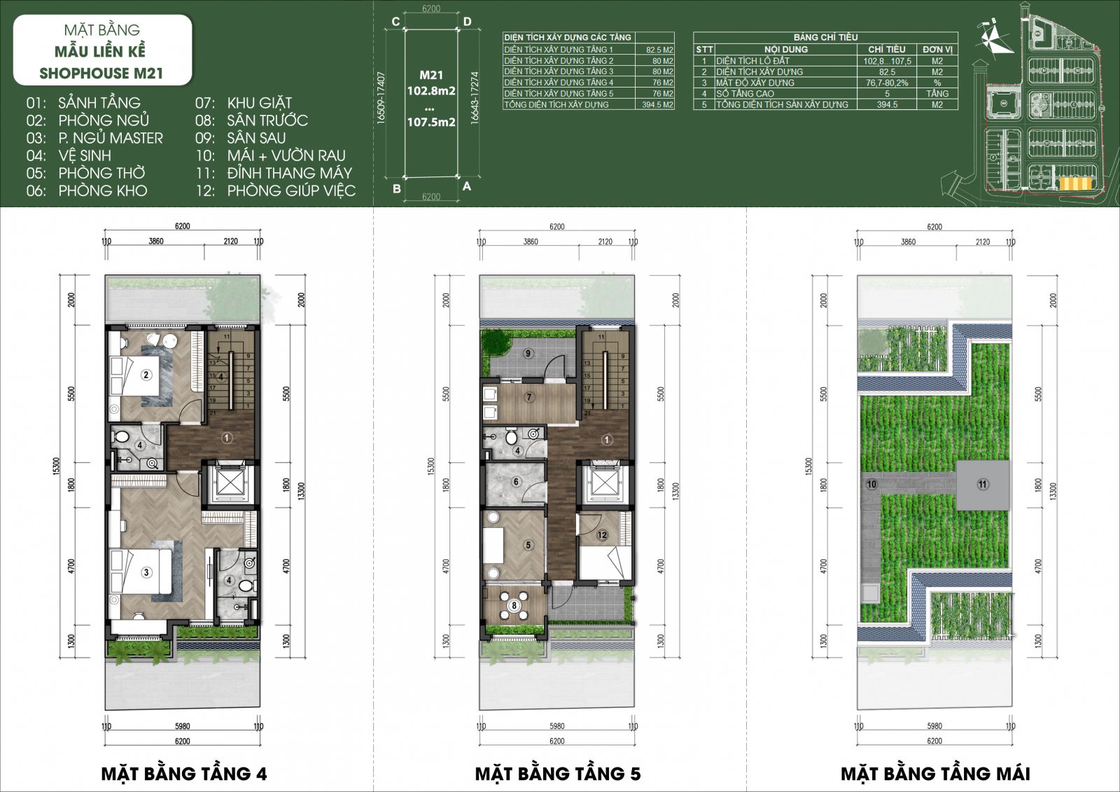 thiết kế shophouse mẫu M21 - Green Little Town