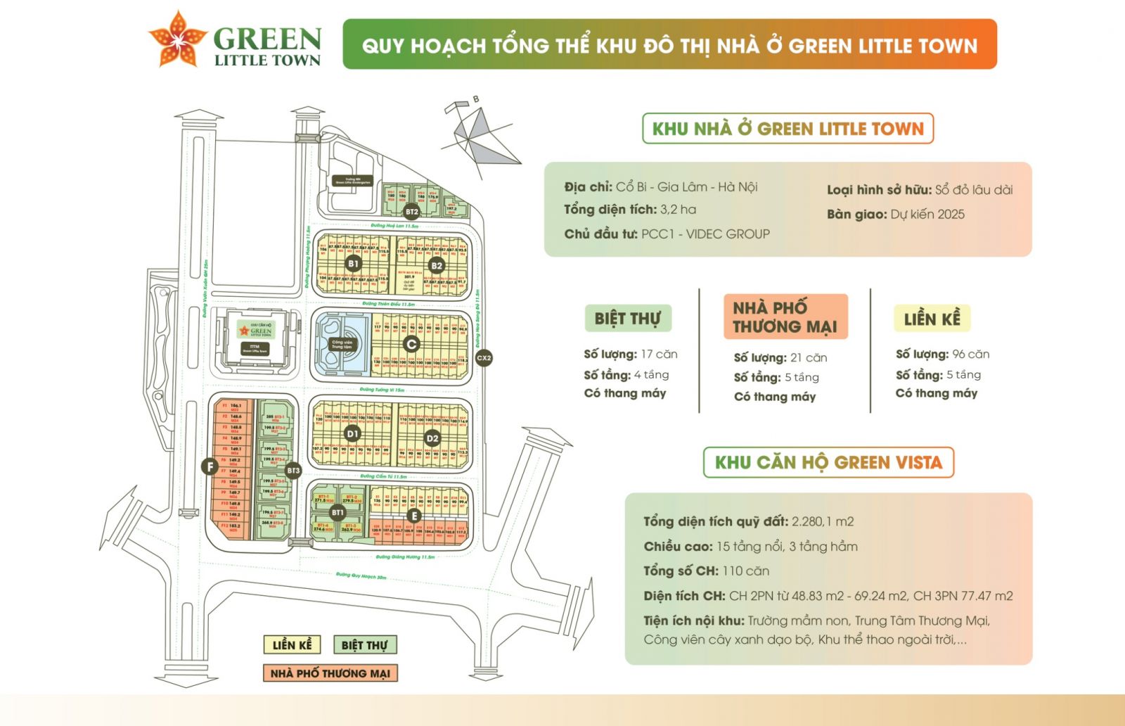 mặt bằng Green Little Town